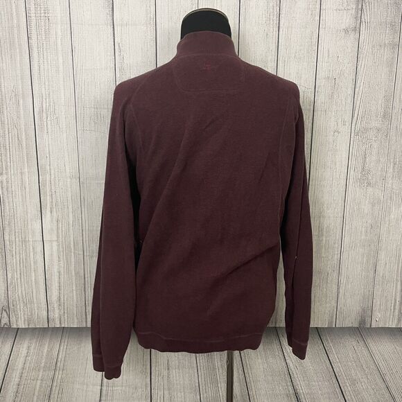Tommy Bahama Men's XL Burgundy / Red Quarter Zip Reversible Pullover Sweater - Picture 6 of 14